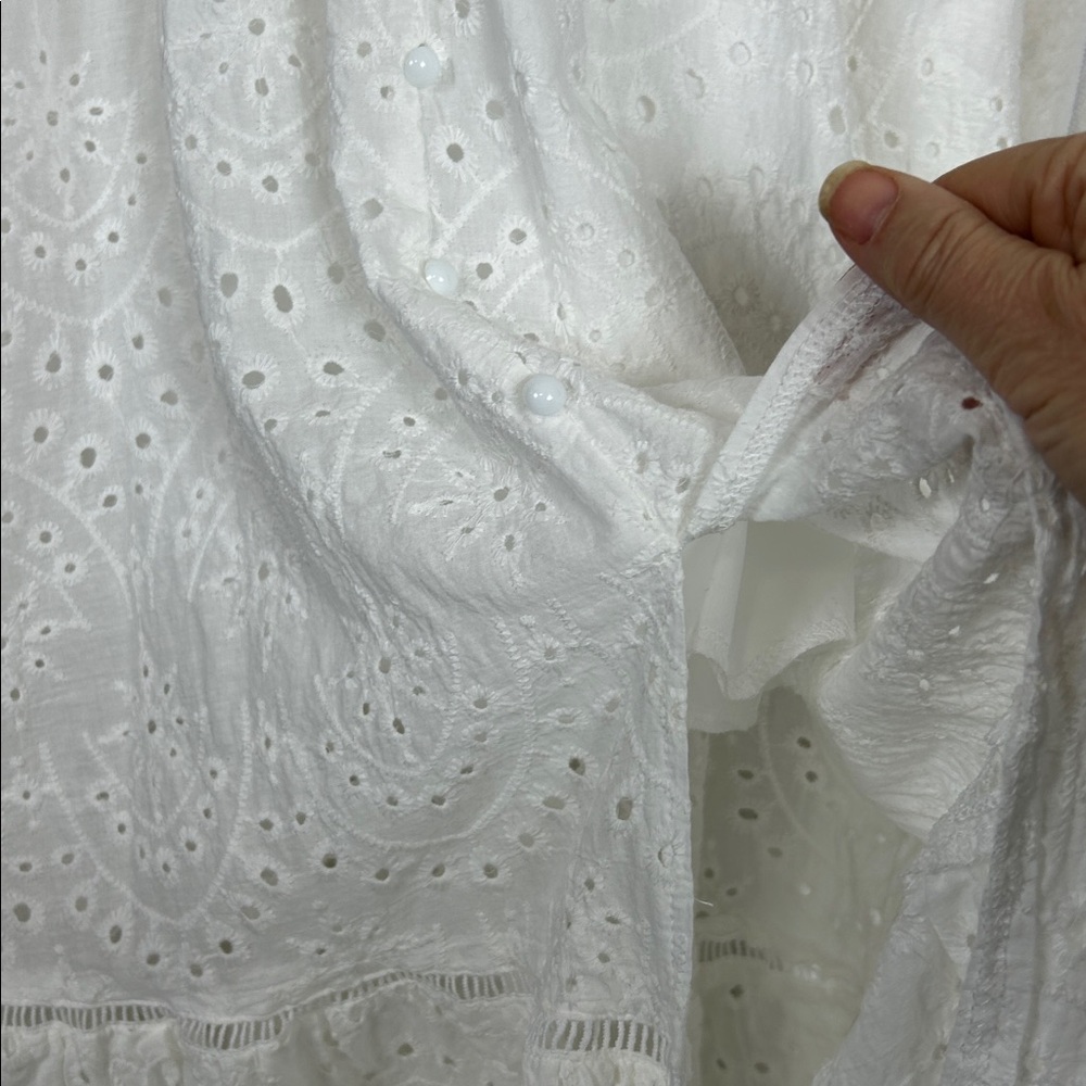 Simplee Eyelet Lace Coquette Cottagecore Romantic maxi dress XL - Picture 5 of 11